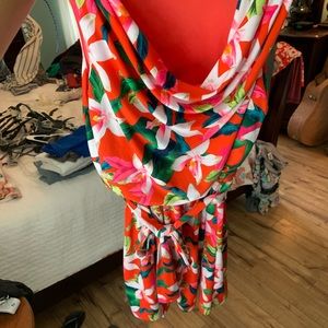 express floral cow necklace dress